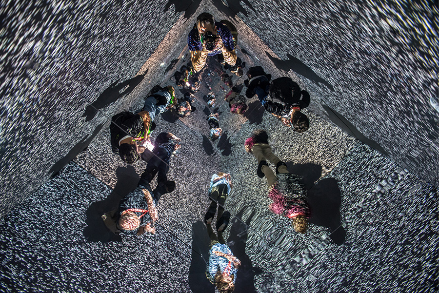 SXSW attendees experience the Infiniti Room by Refik Anadol as part of the SXSW Art Program.