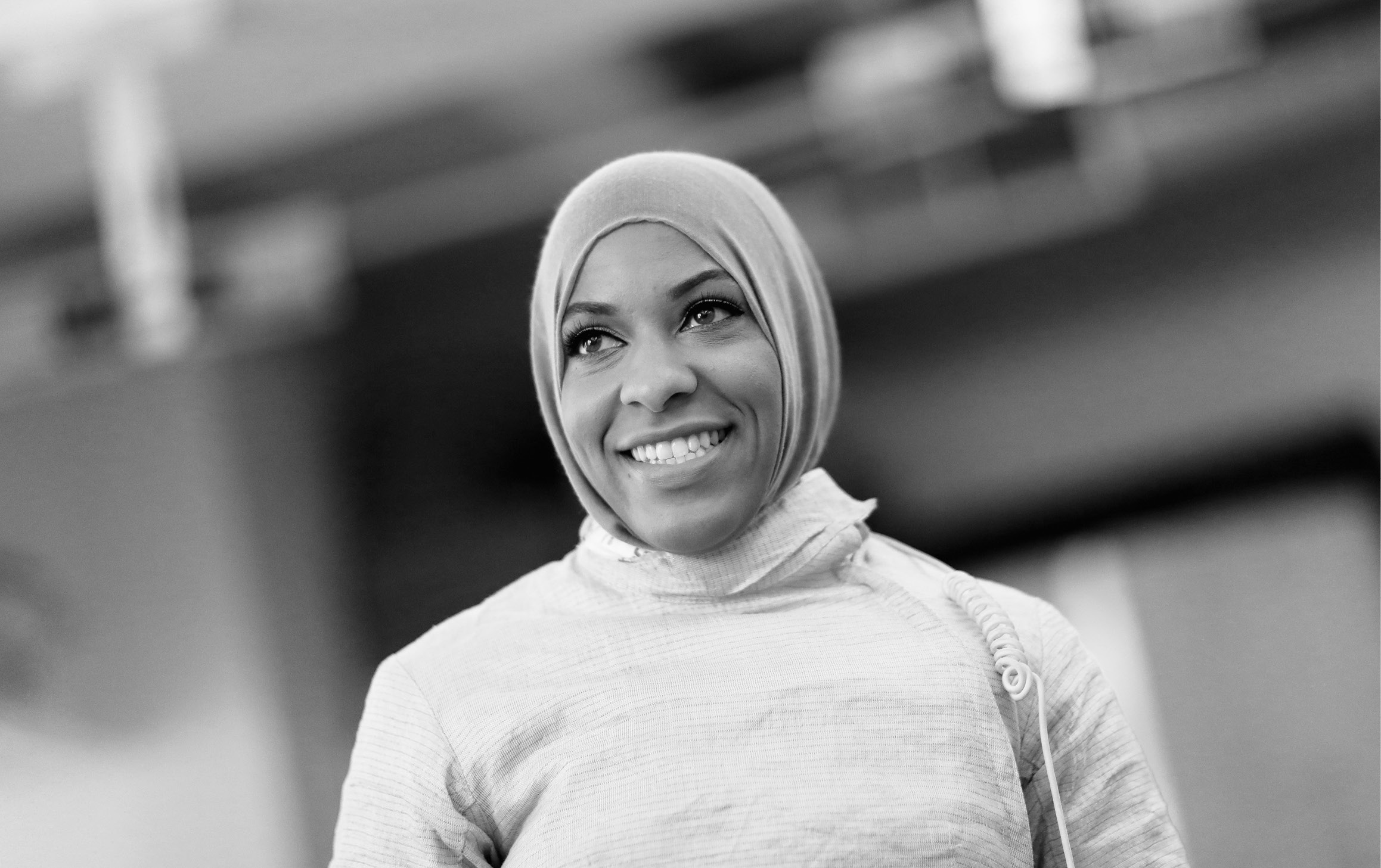 NEW YORK, NY - JULY 07:  American Olympic fencer Ibtihaj Muhammad takes a break during a training session at the Fencers Club on July 7, 2016 in New York City. Muhammad will be the first Muslim women to represent the United States while wearing a hijab.  (Photo by Ezra Shaw/Getty Images) NEW YORK, NY - JULY 07:  American Olympic fencer Ibtihaj Muhammad takes a break during a training session at the Fencers Club on July 7, 2016 in New York City. Muhammad will be the first Muslim women to represent the United States while wearing a hijab.  (Photo by Ezra Shaw/Getty Images)